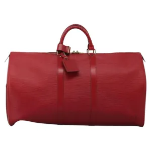 Louis Vuitton Keepall 55 Leather Travel Bag (Pre-Owned)