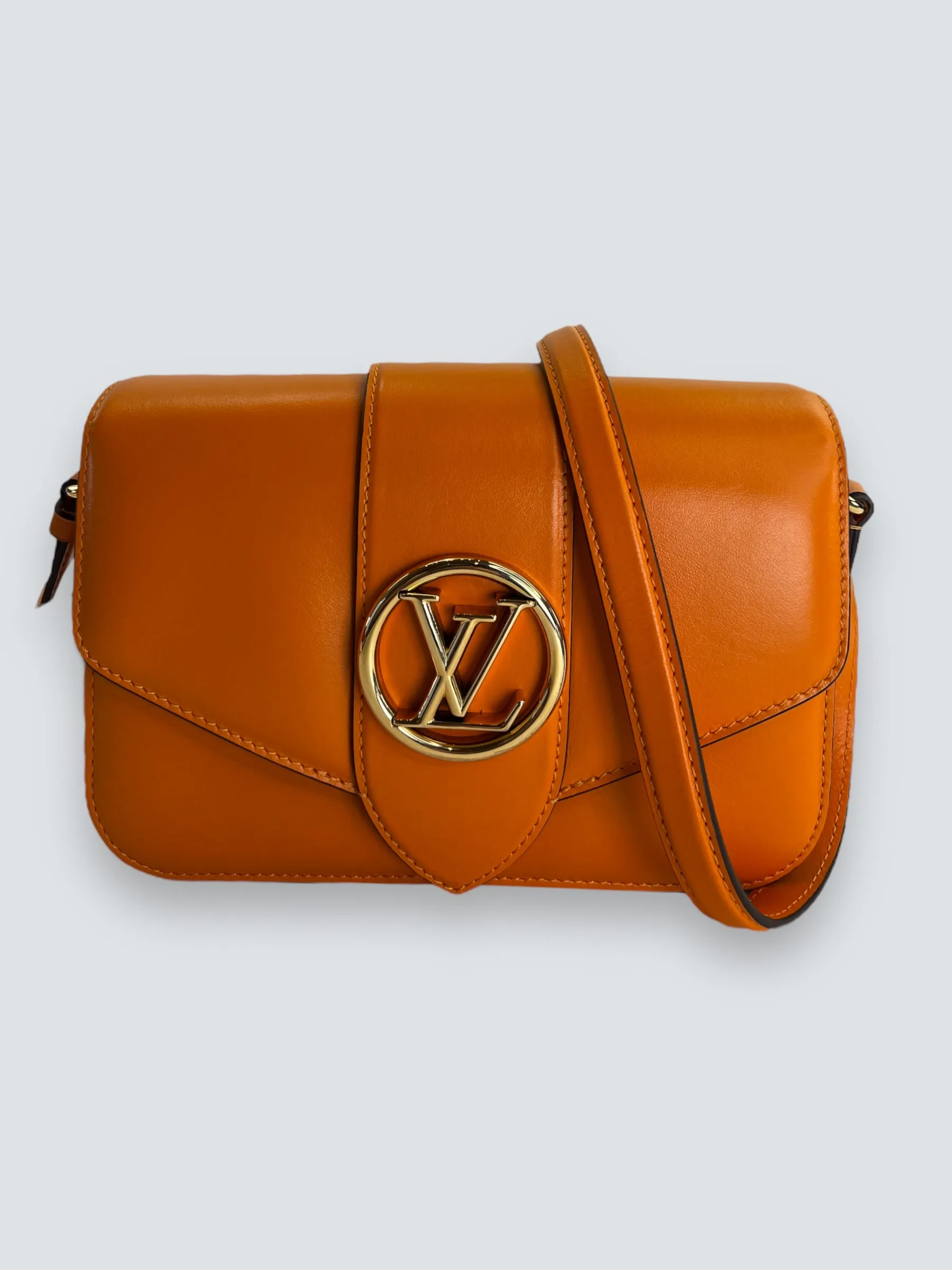 Louis Vuitton Light Tan Leather Sac A Main Point 9 Crossbody
