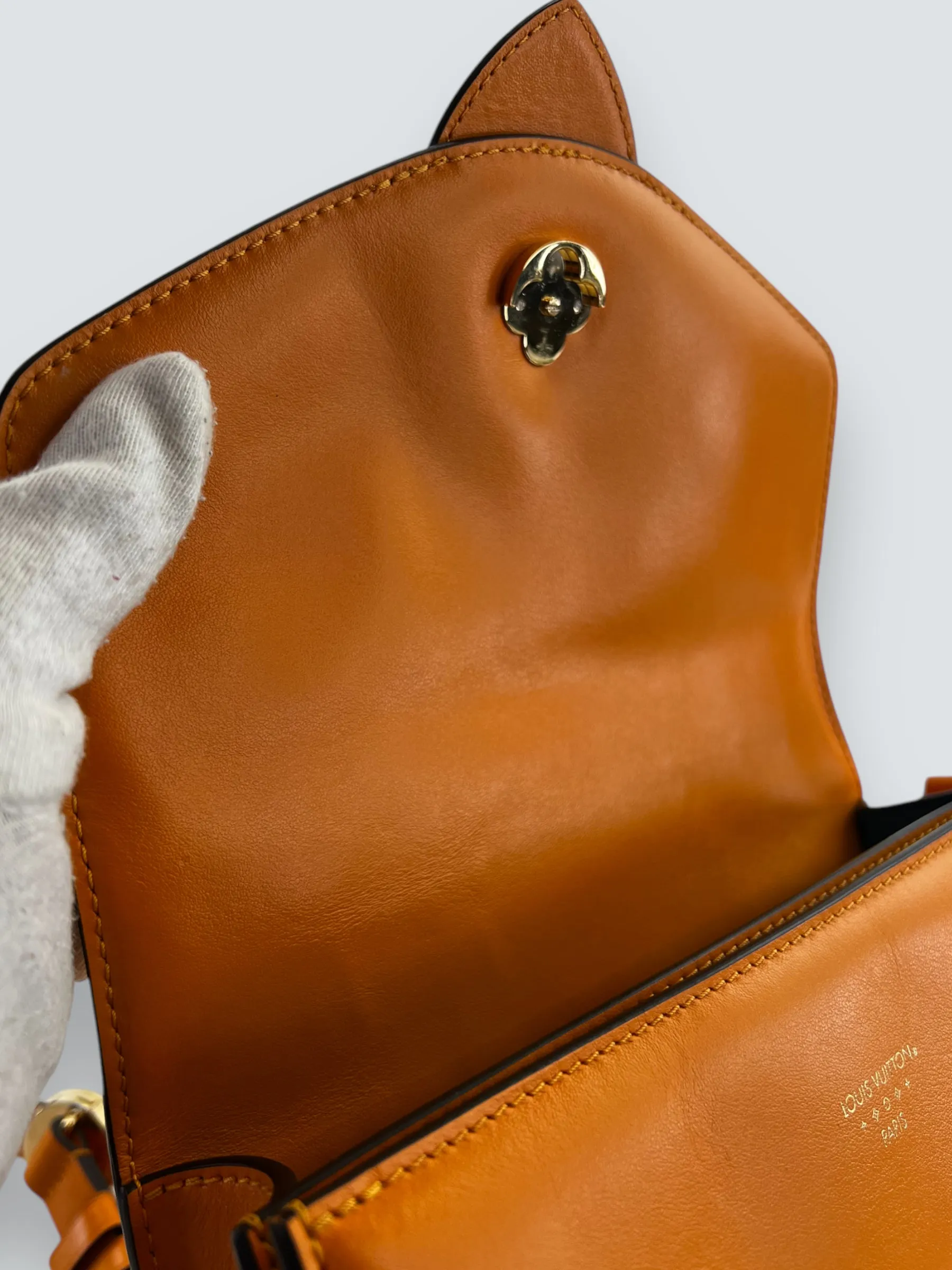 Louis Vuitton Light Tan Leather Sac A Main Point 9 Crossbody