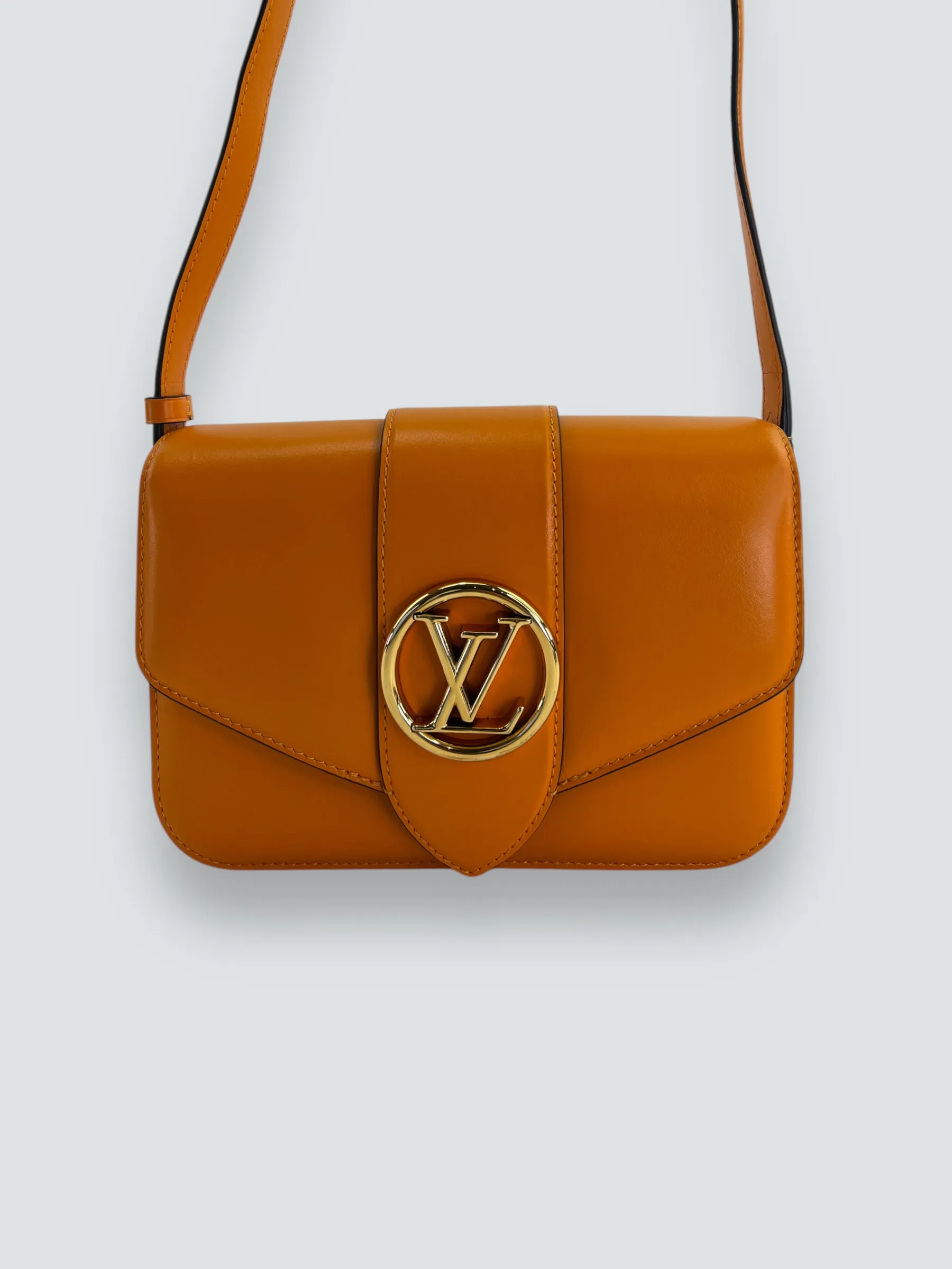 Louis Vuitton Light Tan Leather Sac A Main Point 9 Crossbody