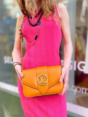 Louis Vuitton Light Tan Leather Sac A Main Point 9 Crossbody