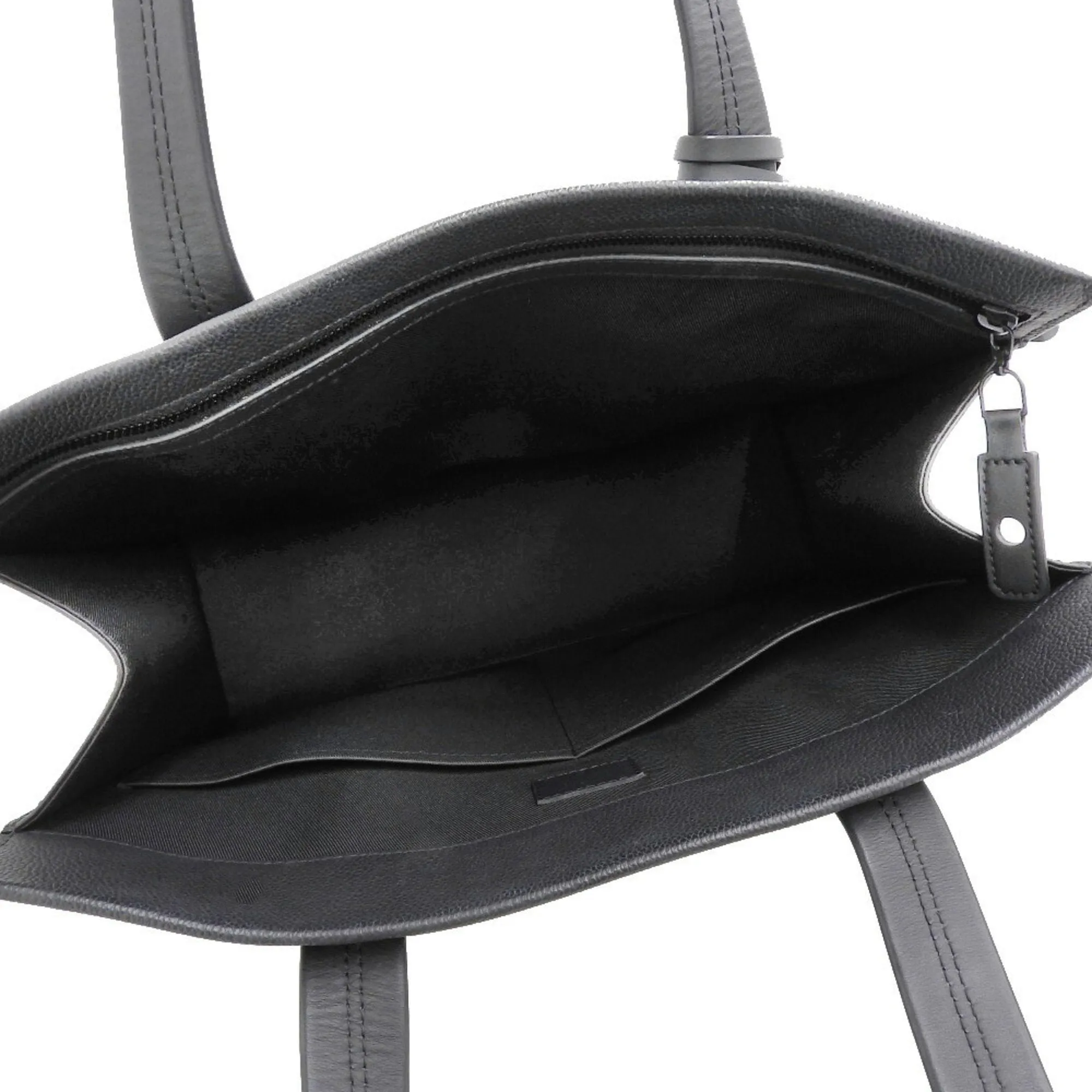 Louis Vuitton Noir Leather Tote Bag (Pre-Owned)