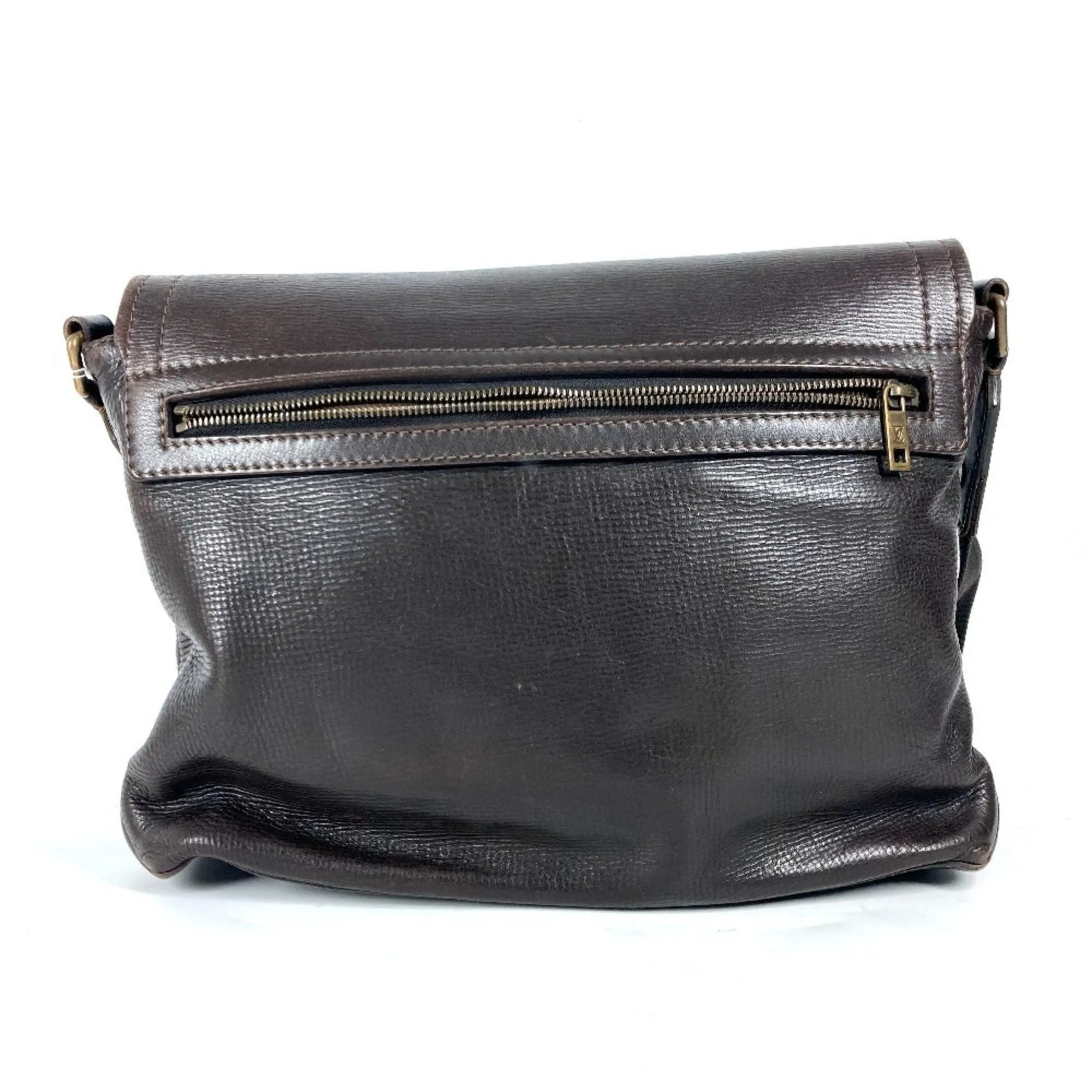 Louis Vuitton Utah Leather Messenger Bag Shoulder Bag (Pre-Owned)