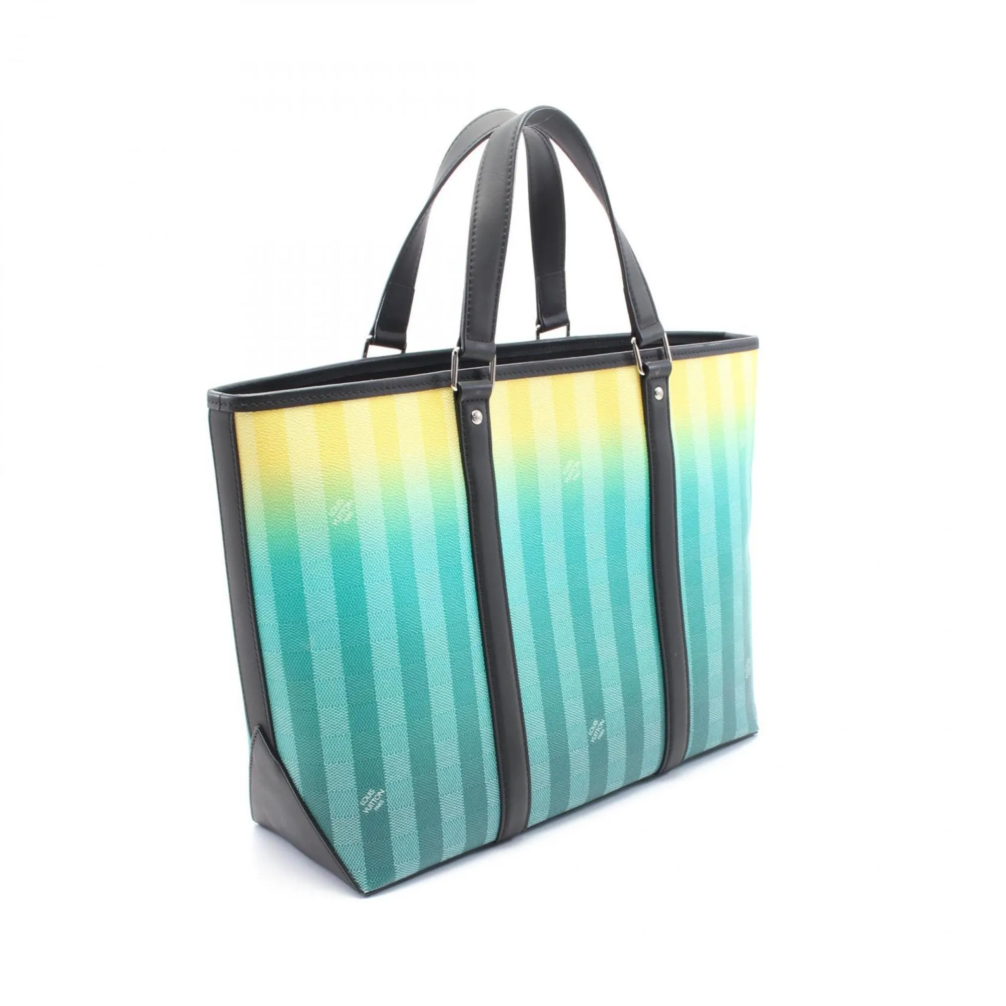 Louis Vuitton  yellow Coated Canvas Leather Tote Bag (Pre-Owned)