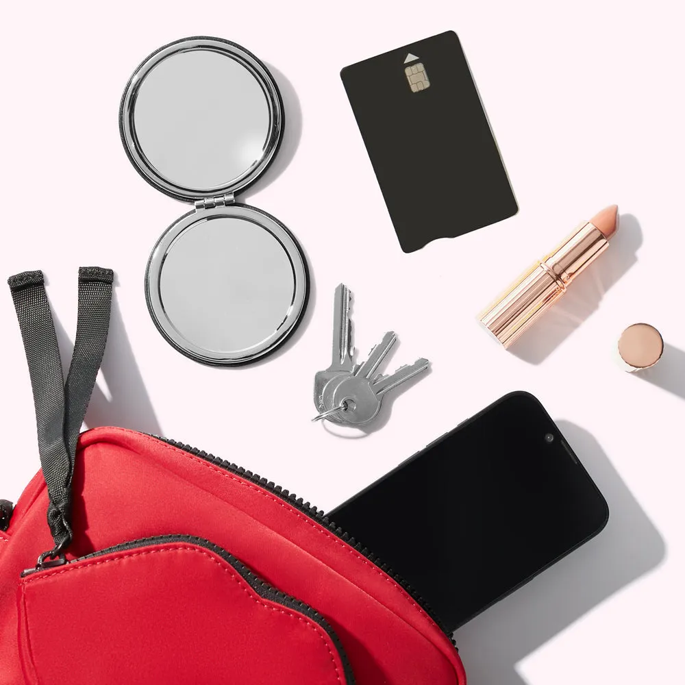 LULU RED NYLON PAM CROSSBODY BAG