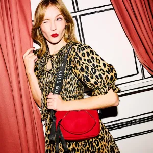 LULU RED NYLON PAM CROSSBODY BAG