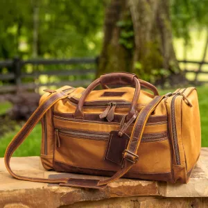 Men's Canvas Duffle Bag In Brown
