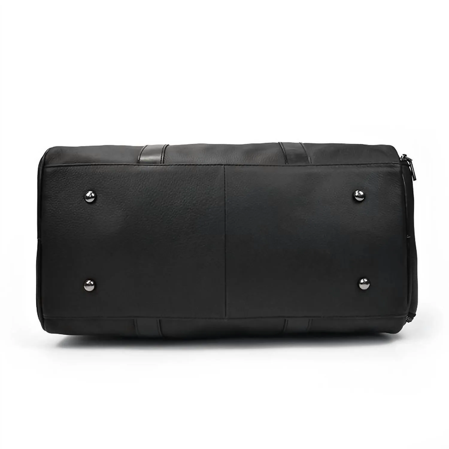Men's Endre Weekender Vintage Leather Duffle Bag In Black