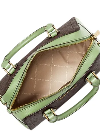 Michael Michael Kors Ayden Medium Logo and Faux Leather Satchel