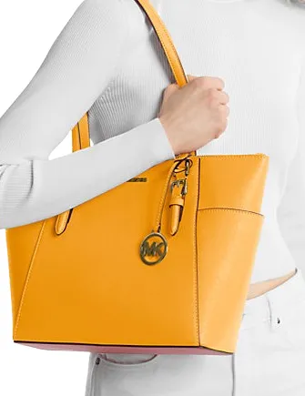 Michael Michael Kors Charlotte Large Saffiano Leather Top Zip Tote Bag