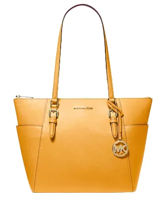 Michael Michael Kors Charlotte Large Saffiano Leather Top Zip Tote Bag