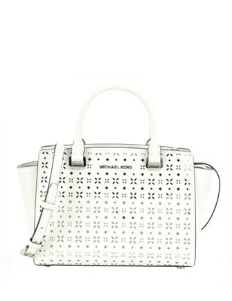 Michael Michael Kors Perforated Floral Medium Selma Satchel