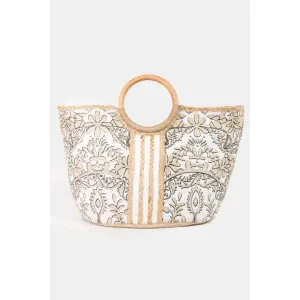 Myth Filigree Jute Tote Bag
