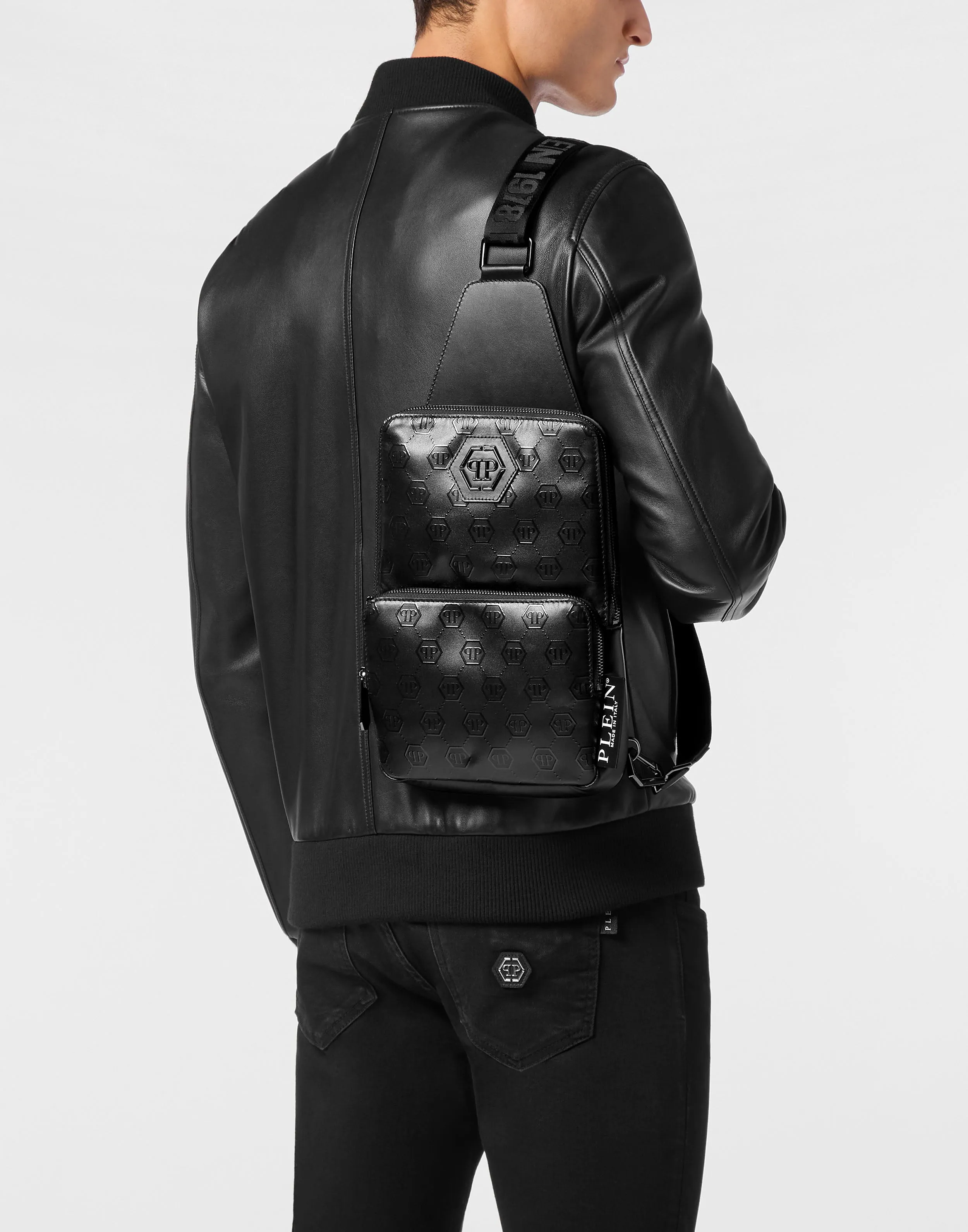 Nappa Cross Body Bag Embossed Monogram