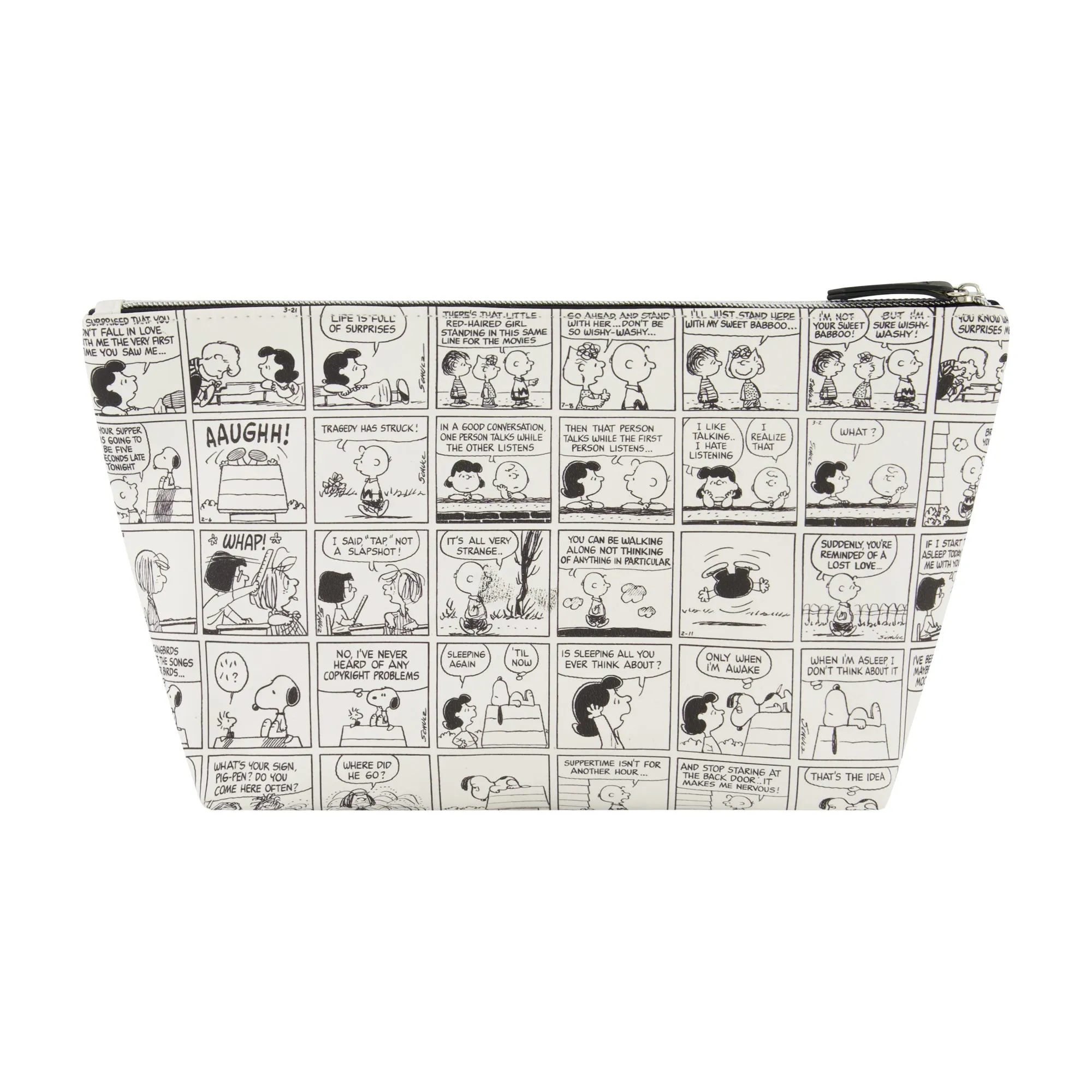 Peanuts Snoopy Comic Strip Trapezoid Cosmetic Travel Bag