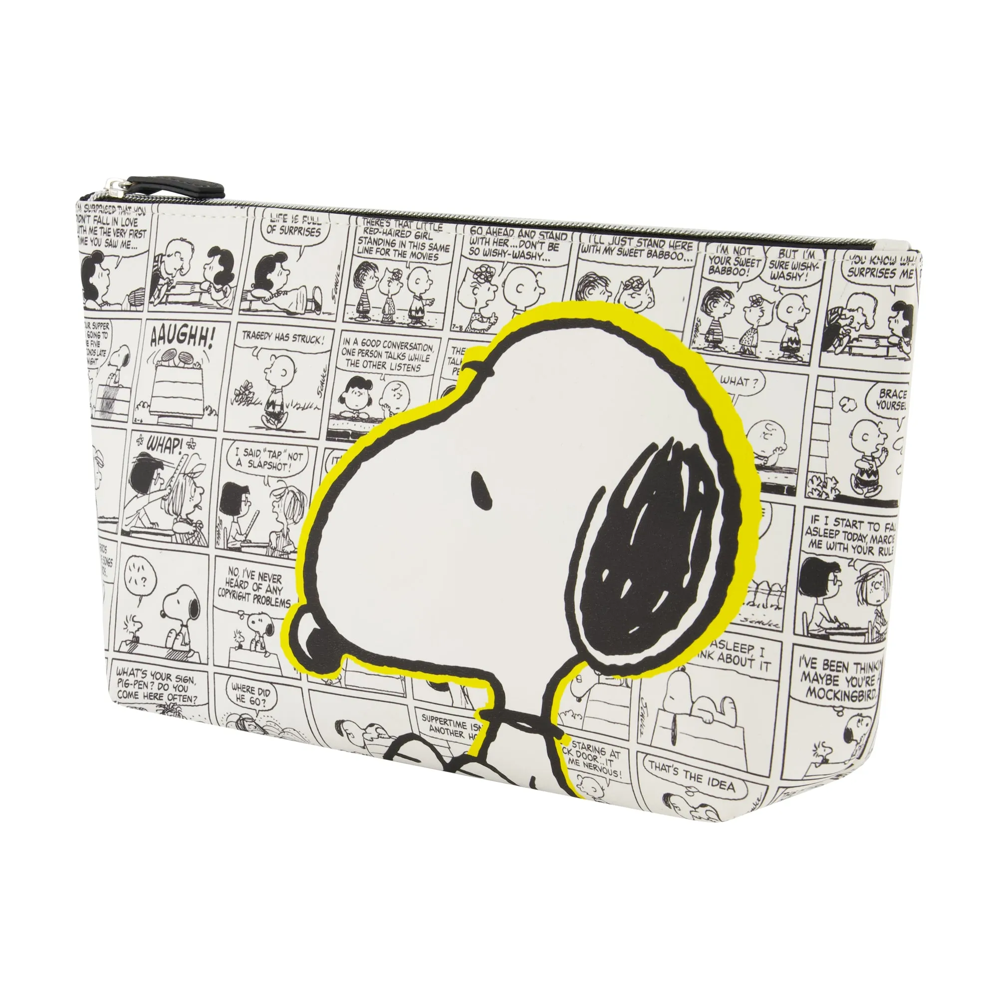 Peanuts Snoopy Comic Strip Trapezoid Cosmetic Travel Bag