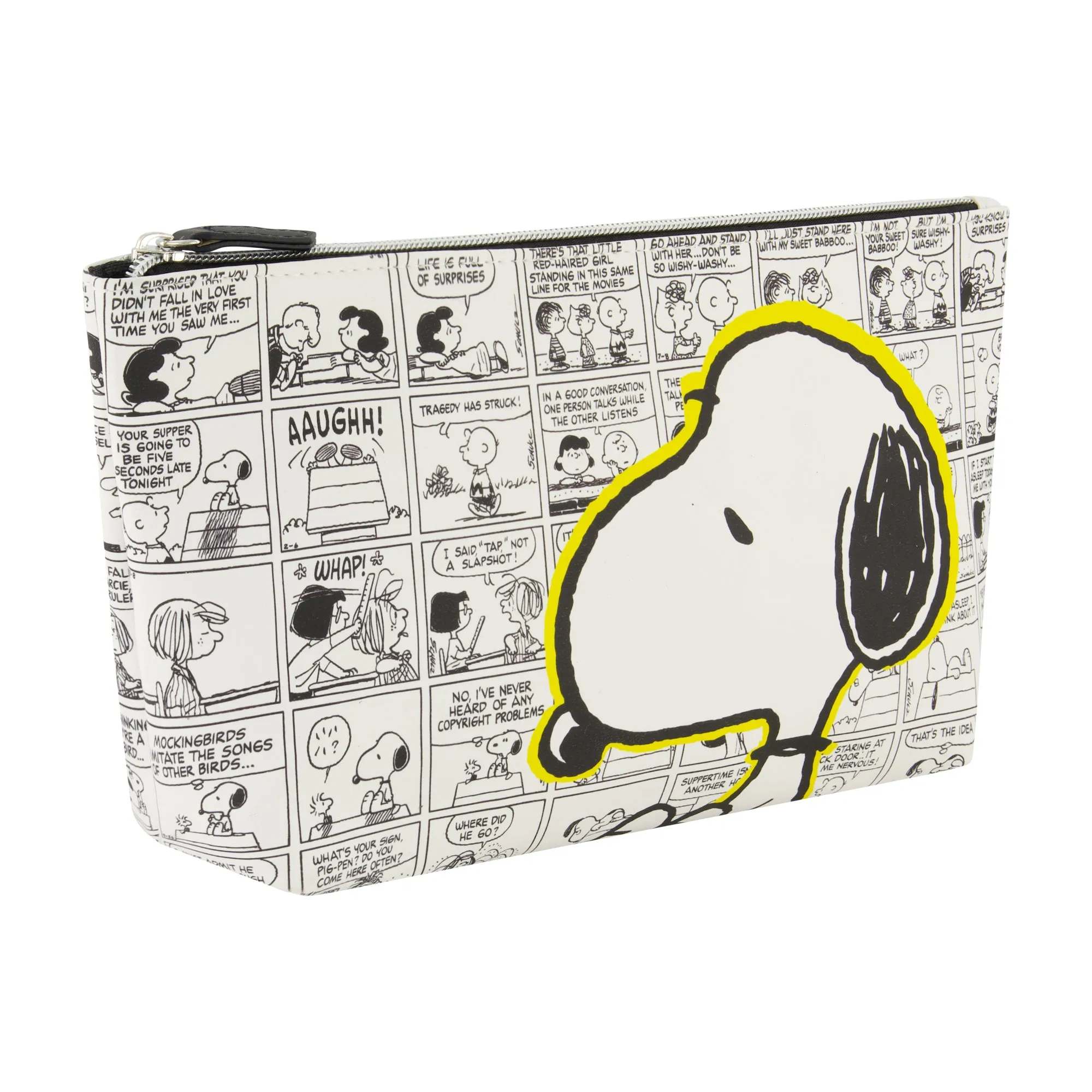 Peanuts Snoopy Comic Strip Trapezoid Cosmetic Travel Bag