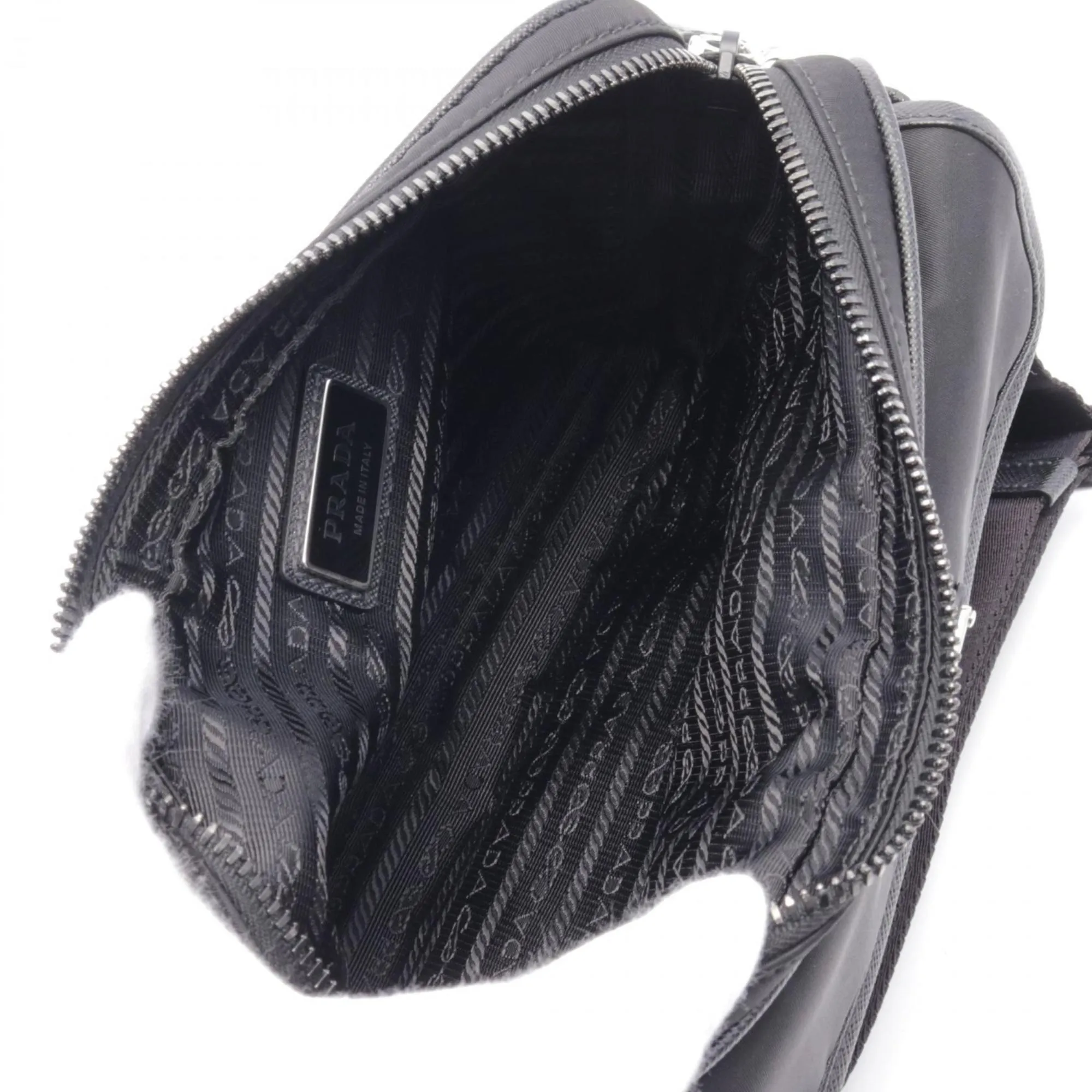 Prada Nylon Leather Shoulder Bag (Pre-Owned)