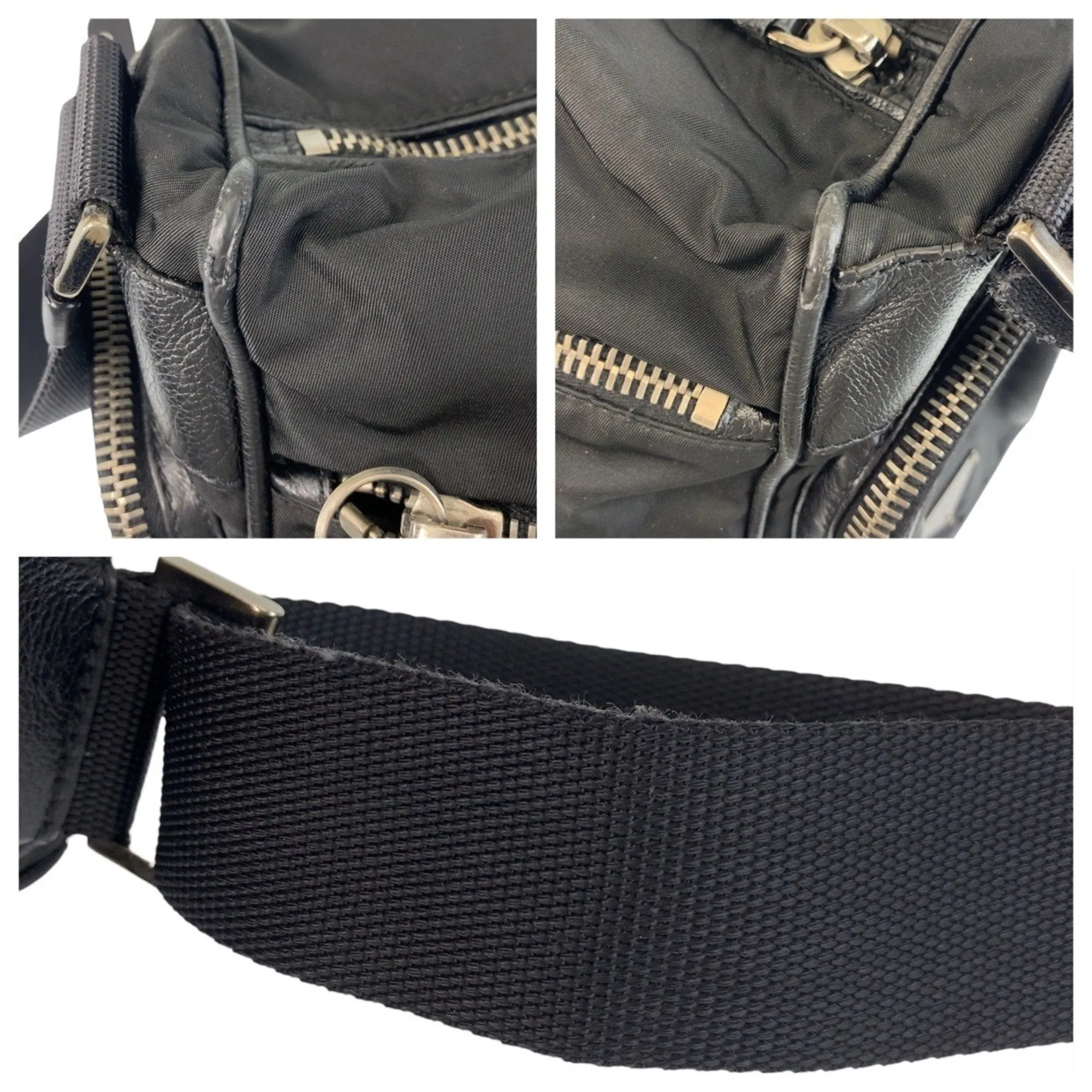 Prada Nylon Messenger Bag Shoulder Bag (Pre-Owned)