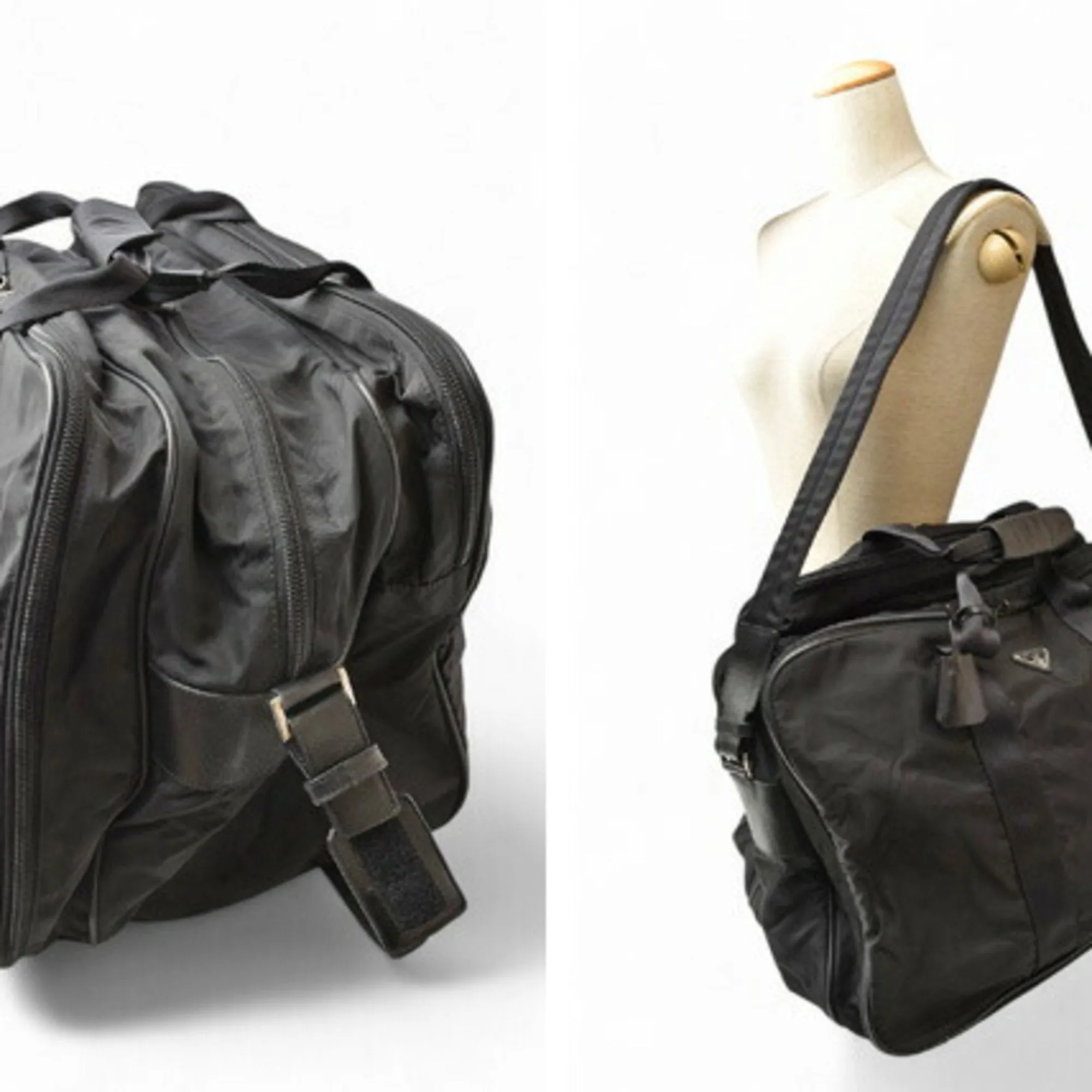 Prada Re-Nylon Synthetic Travel Bag (Pre-Owned)