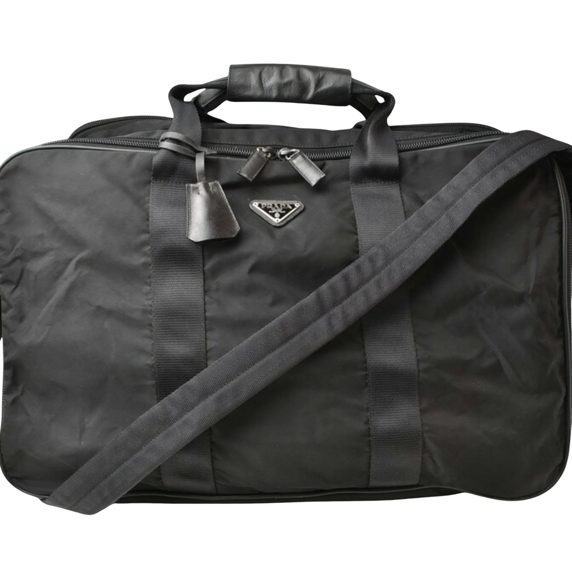 Prada Re-Nylon Synthetic Travel Bag (Pre-Owned)