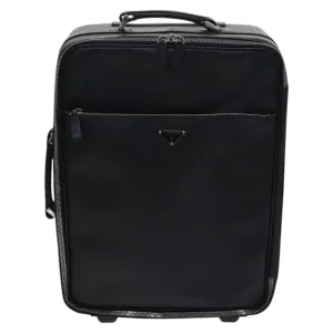Prada Triangle Logo Leather Travel Bag (Pre-Owned)
