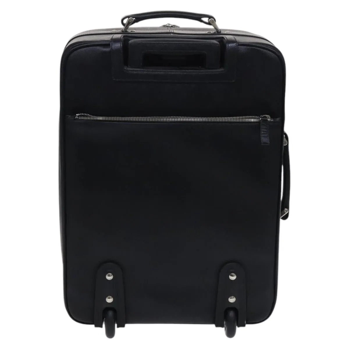 Prada Triangle Logo Leather Travel Bag (Pre-Owned)