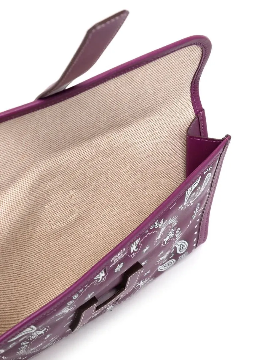Purple Hand-Painted Bandana Jige Clutch