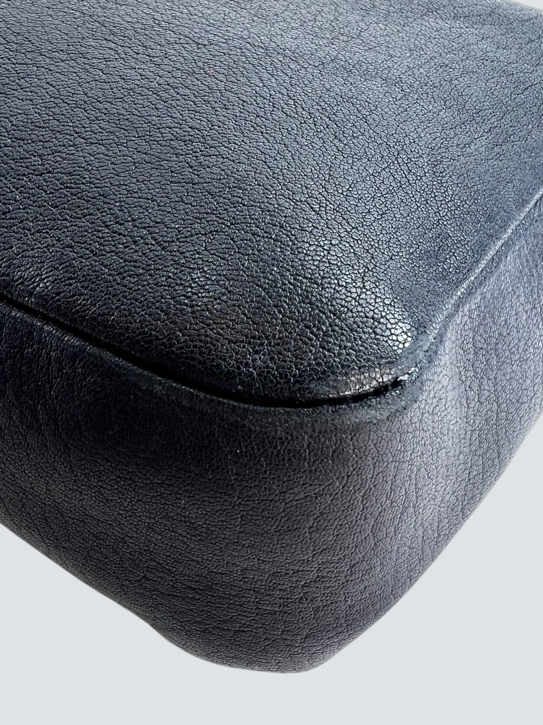 Saint Laurent Black Leather "Lou" Crossbody
