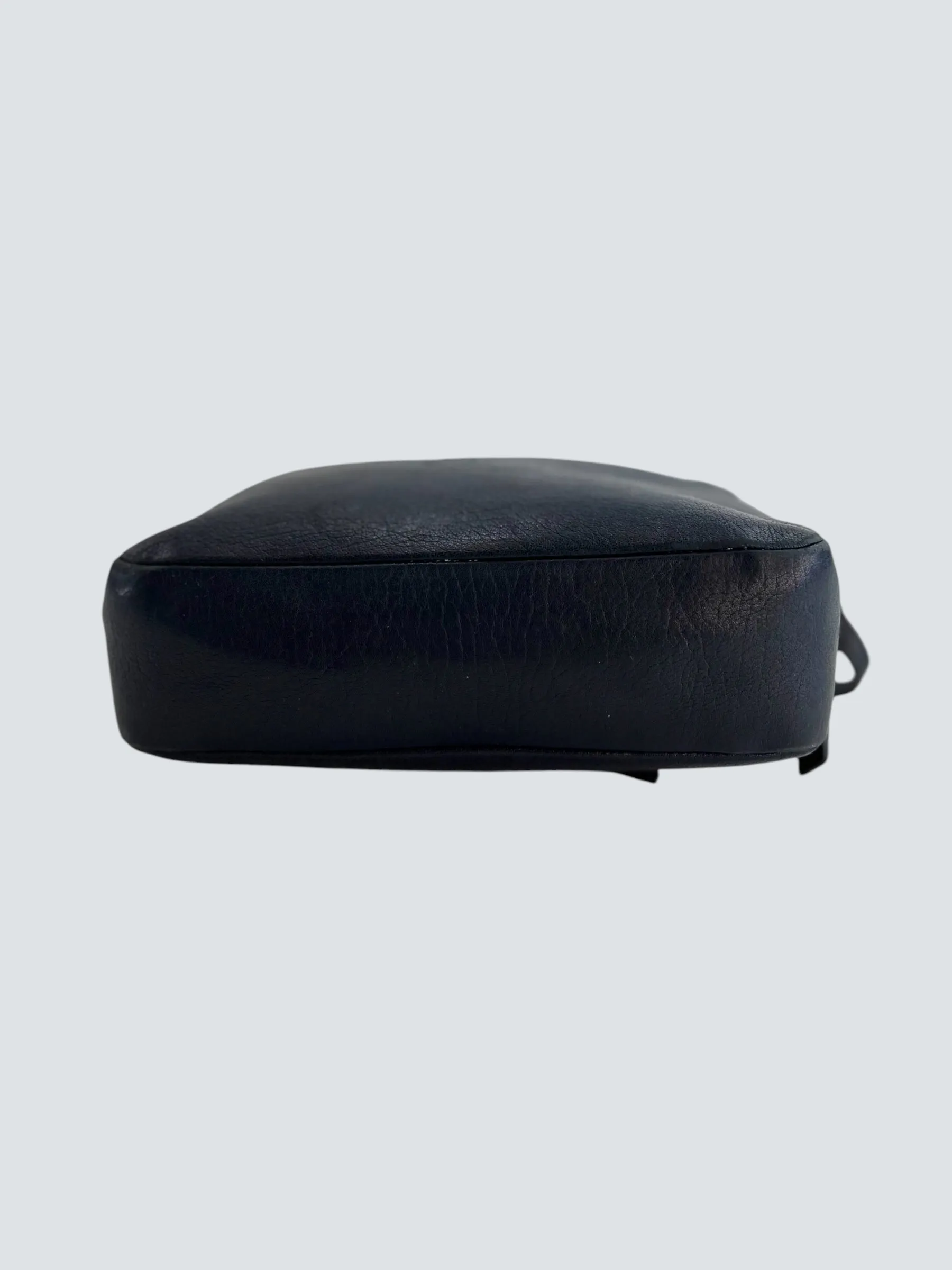 Saint Laurent Black Leather "Lou" Crossbody