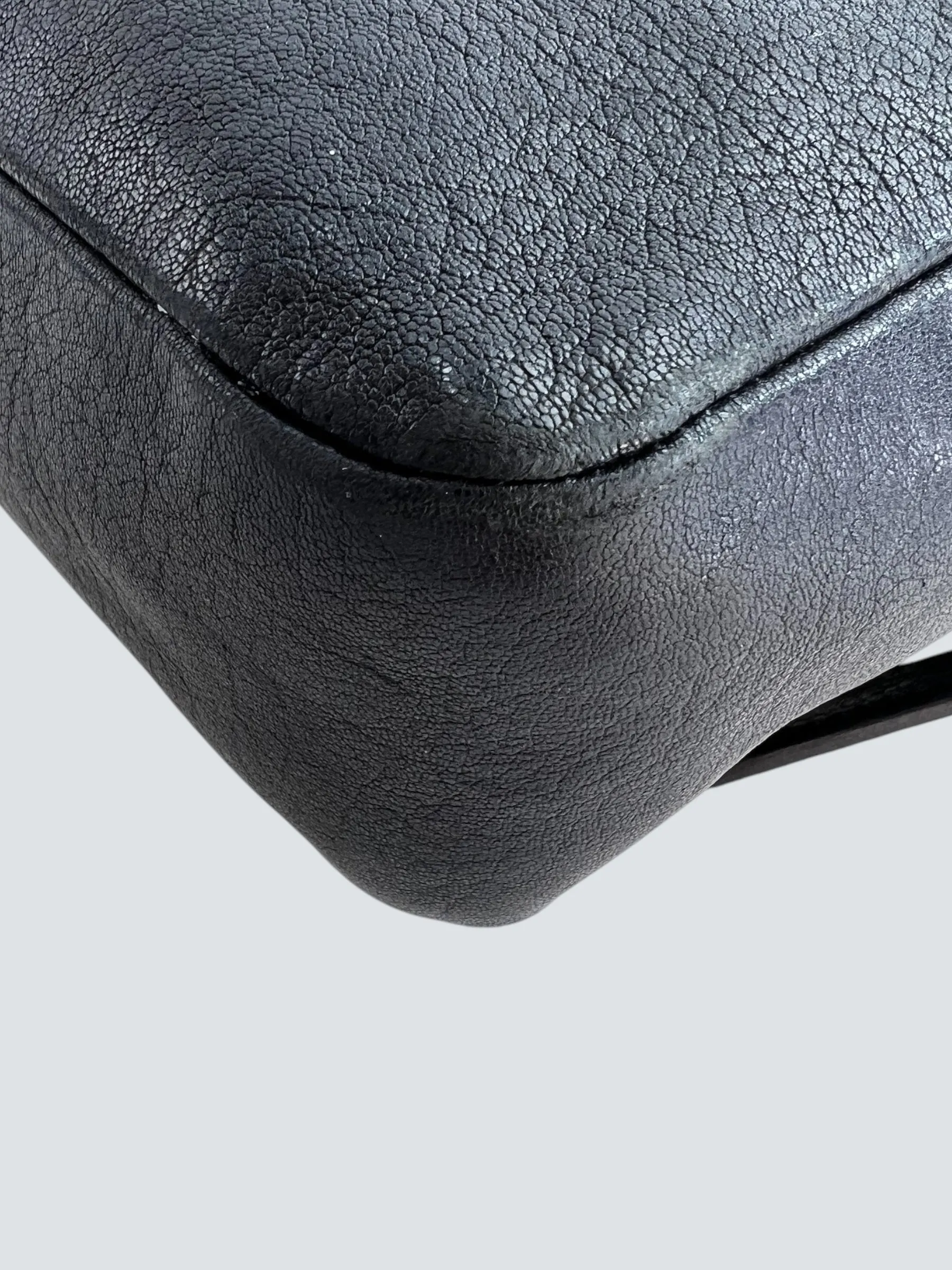 Saint Laurent Black Leather "Lou" Crossbody