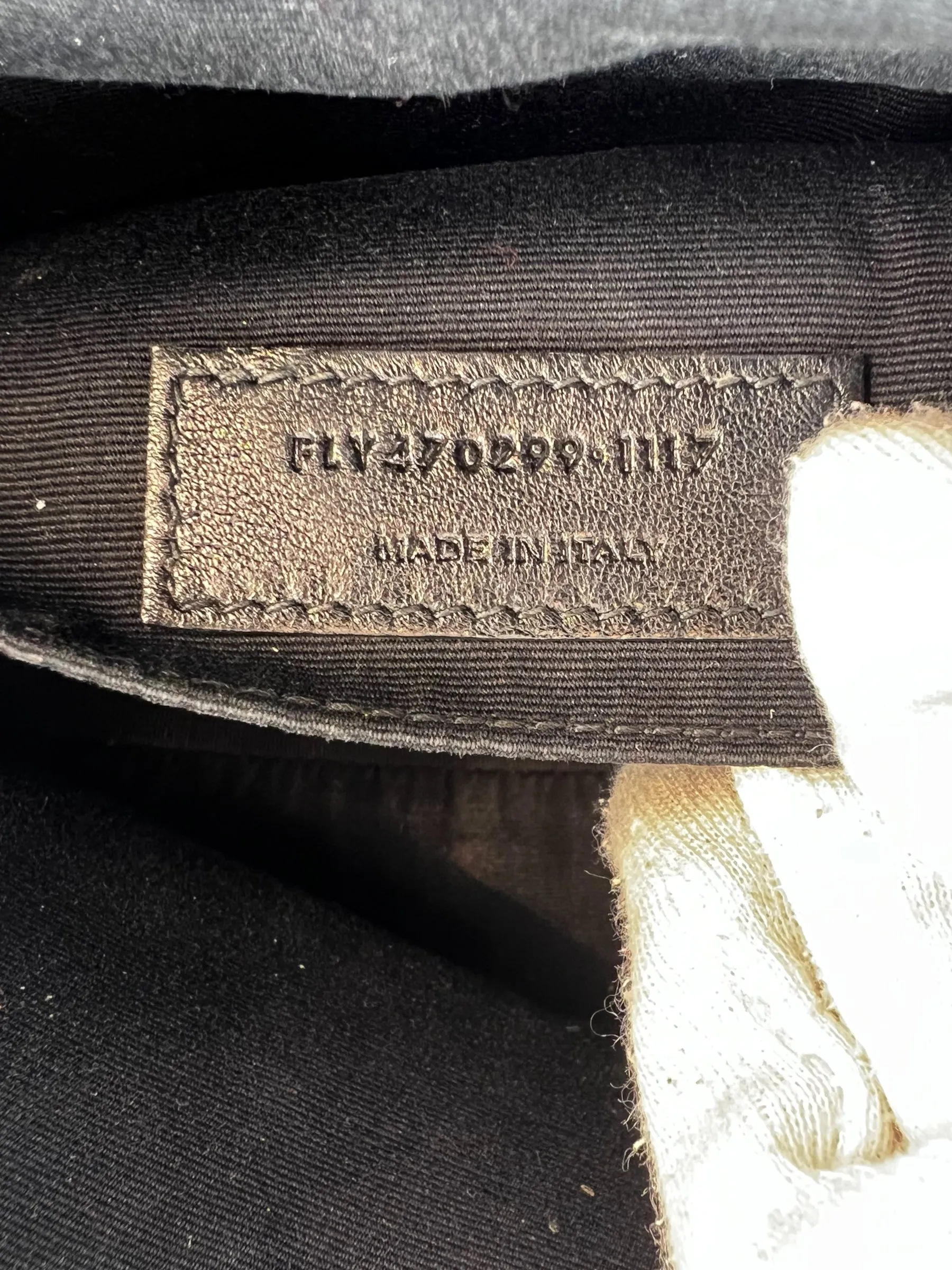 Saint Laurent Black Leather "Lou" Crossbody