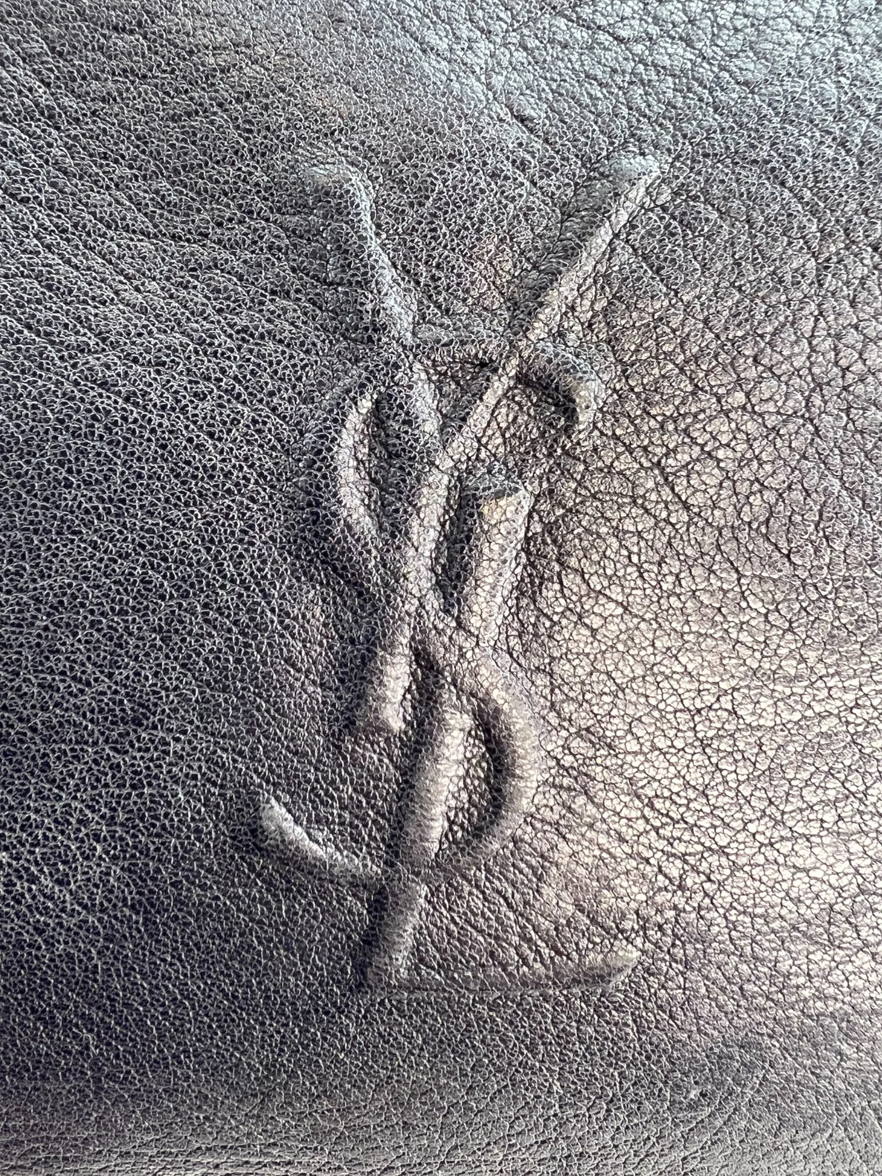 Saint Laurent Black Leather "Lou" Crossbody