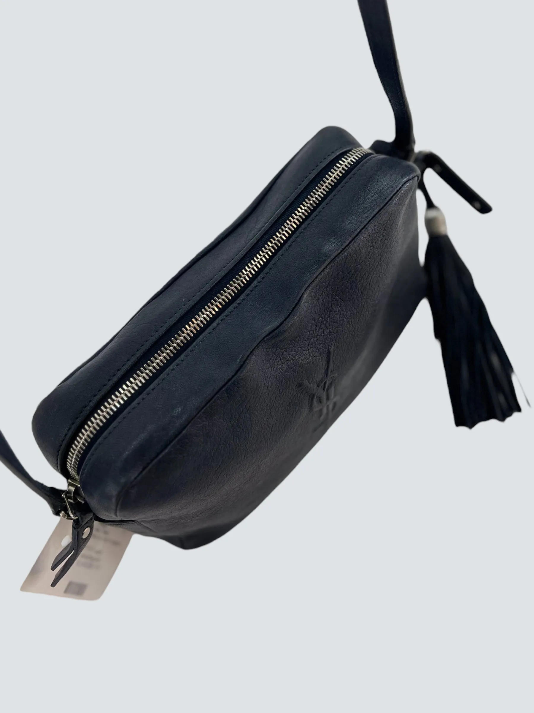 Saint Laurent Black Leather "Lou" Crossbody