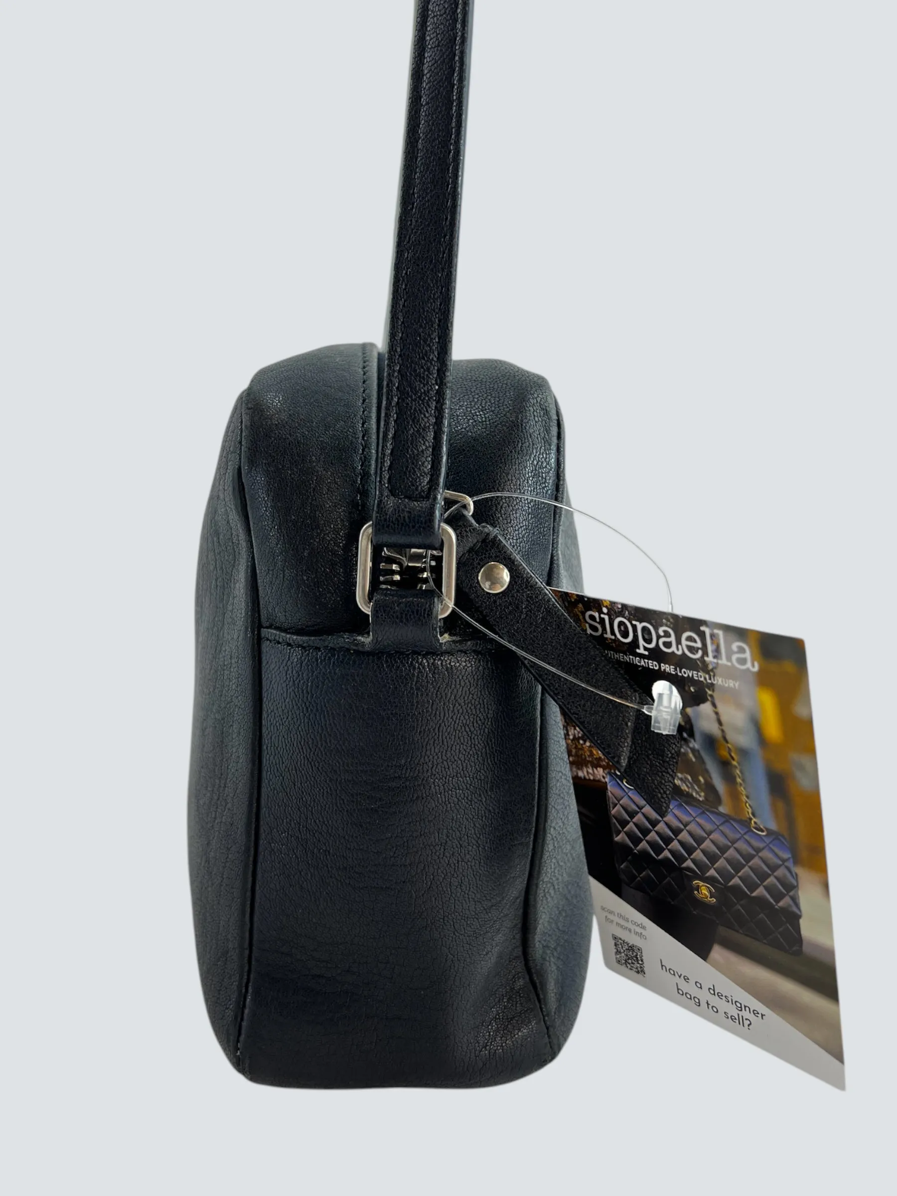 Saint Laurent Black Leather "Lou" Crossbody