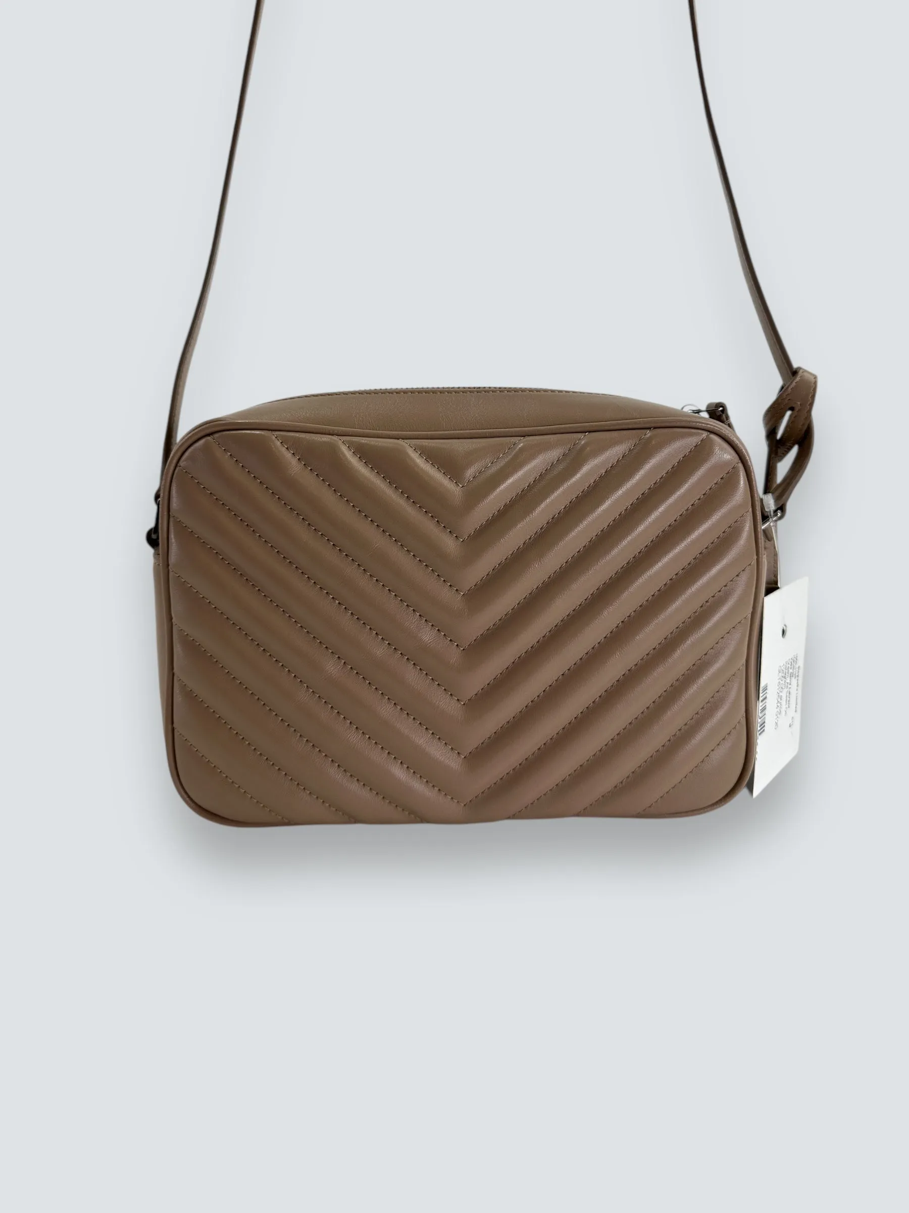 Saint Laurent Cream Leather Medium Lou Camera Bag