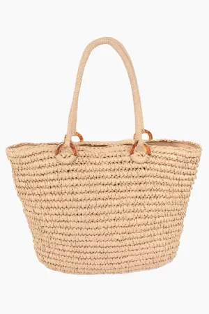 Sandy Shores Straw Summer Tote Bag