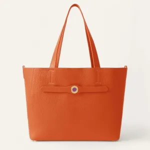 Sarah Tote | Tangerine with Gold hardware