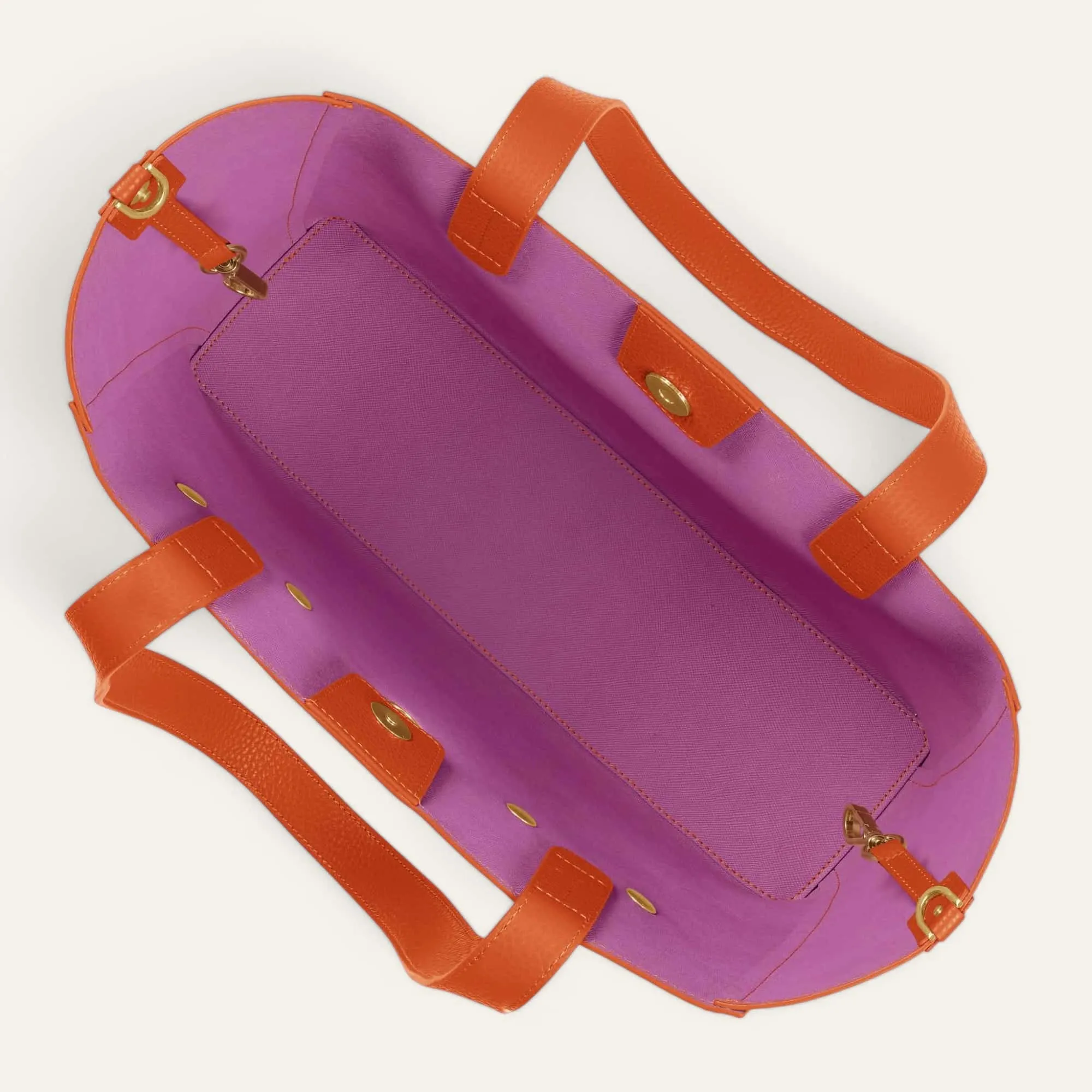 Sarah Tote | Tangerine with Gold hardware