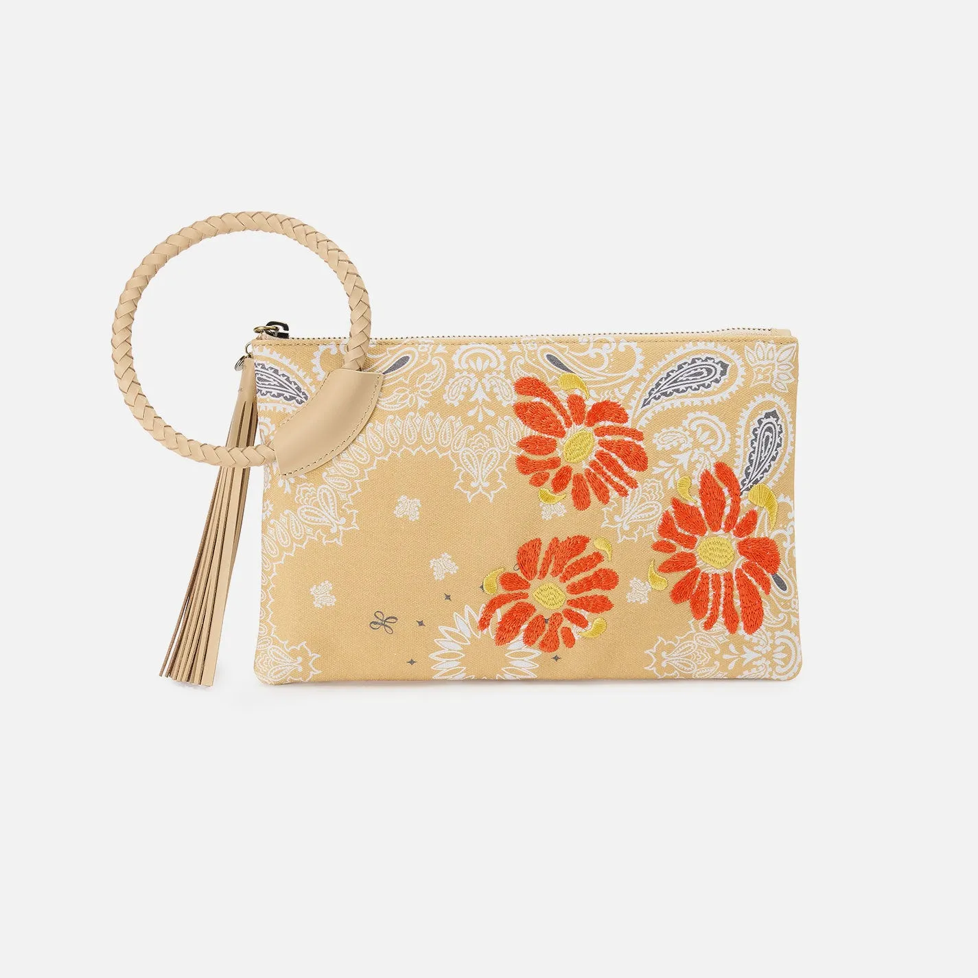 Sheila Clutch In Canvas - Sunset Bandana