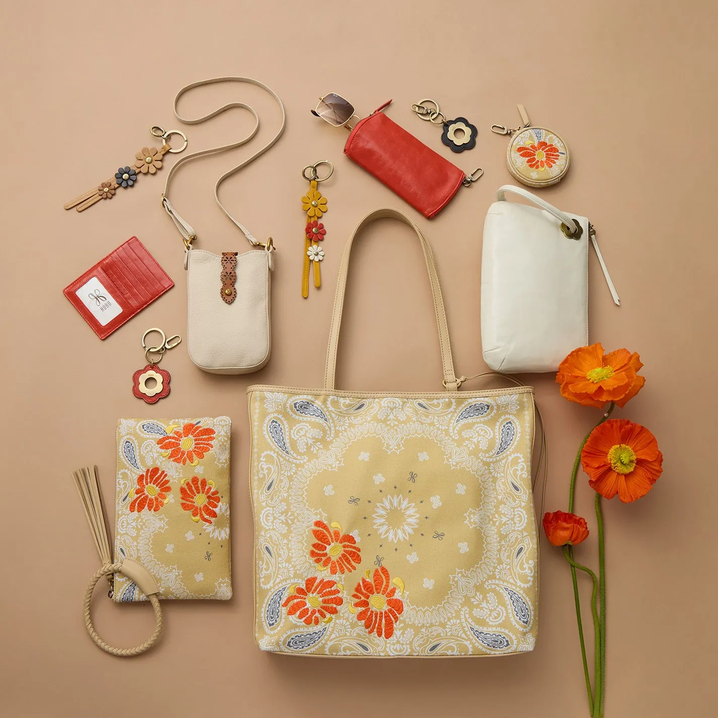 Sheila Clutch In Canvas - Sunset Bandana