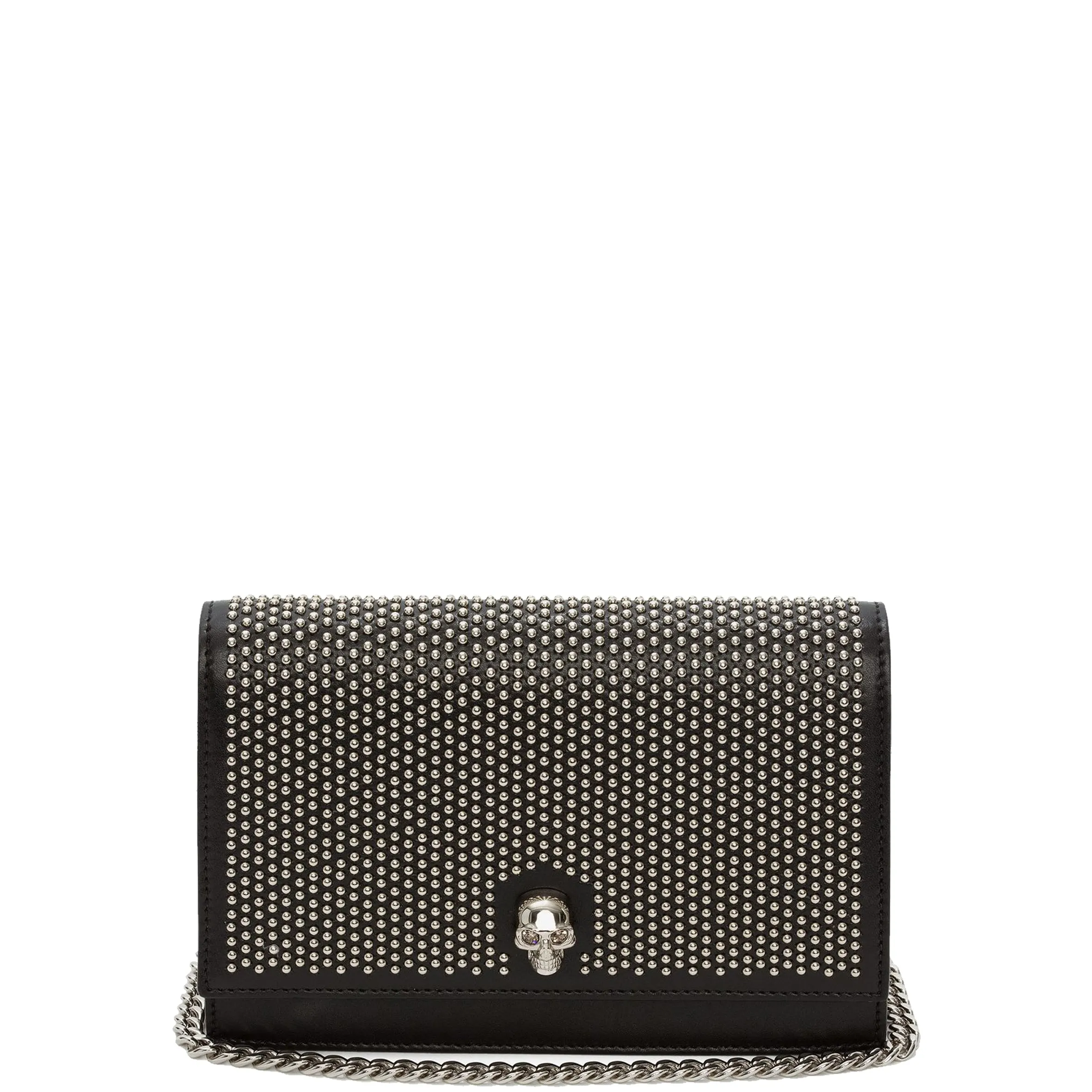 Skull Mini Bag Studded, Black/Silver