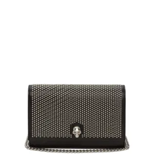 Skull Mini Bag Studded, Black/Silver