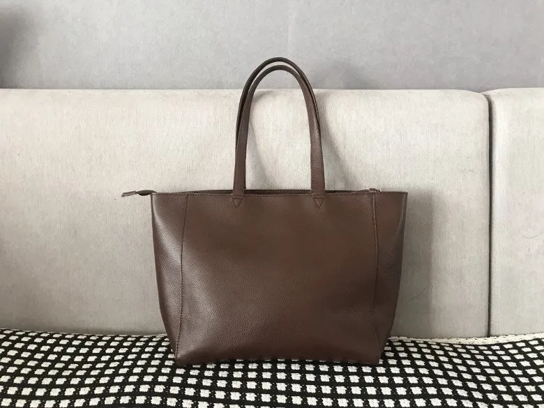 Stylish Womens Black Leather Tote Bag Shoulder Tote Bag Black Tote Purse For Women