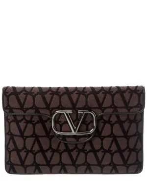 Valentino VLogo Toile Iconographe Canvas & Leather Pouch