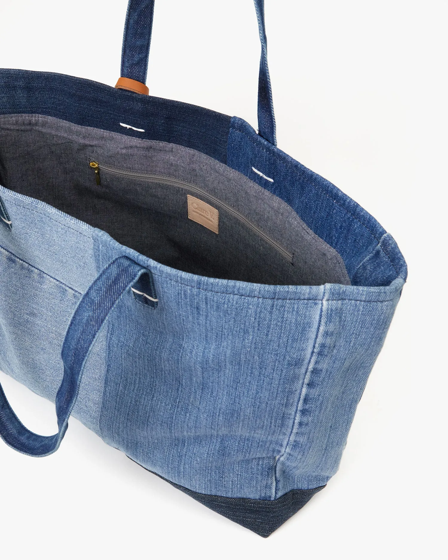 Volie Washed Denim Patchwork