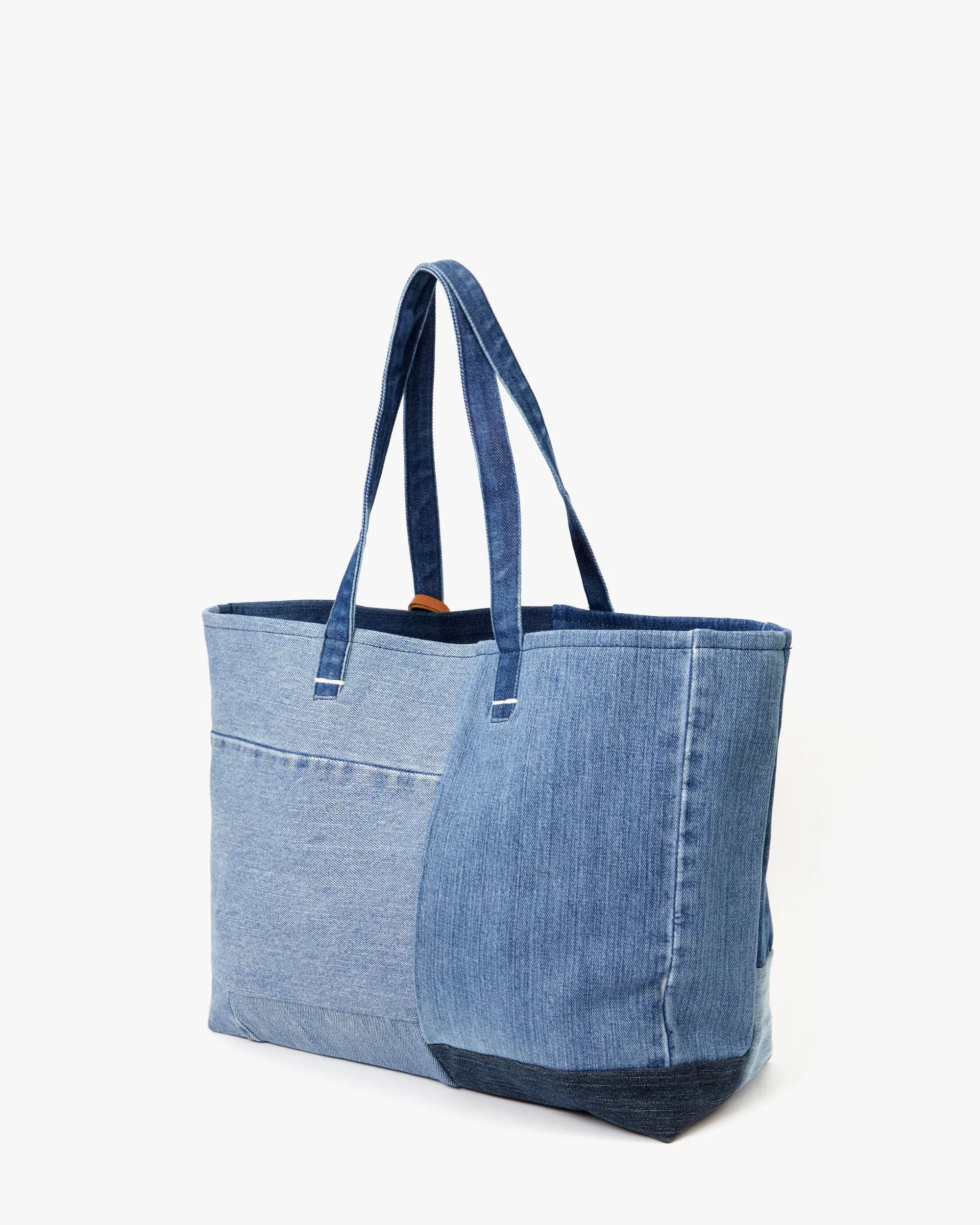 Volie Washed Denim Patchwork