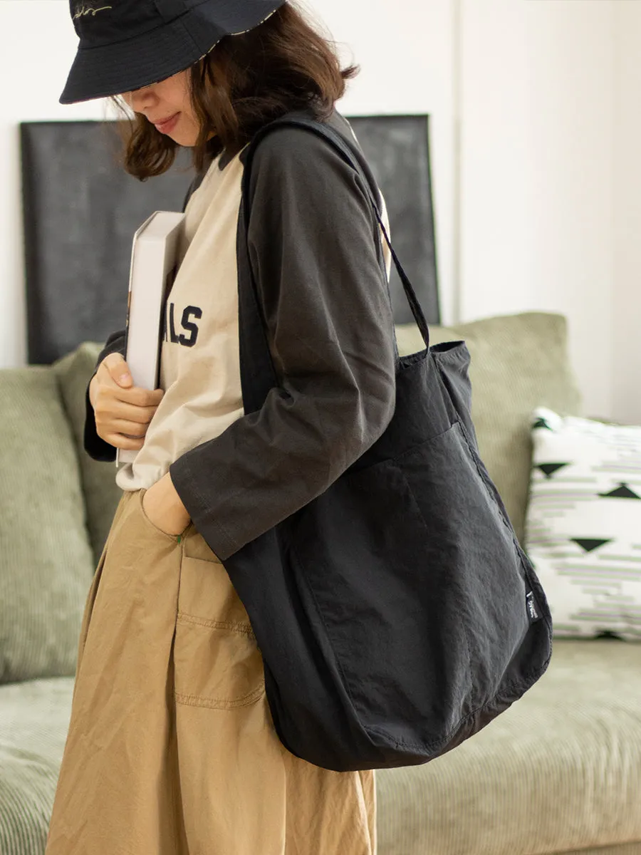 Womens Huge White Nylon Tote Bag Khaki Large Nylon Tote Bag with Zipper