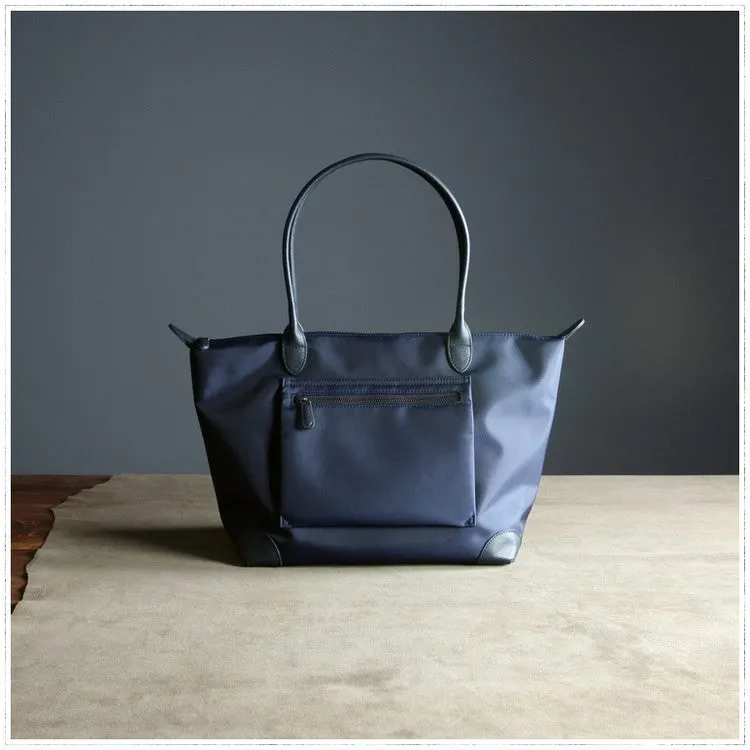 Womens Light Gray Nylon Shoulder Tote Small Light Gray Nylon Handbag Purse for Ladies