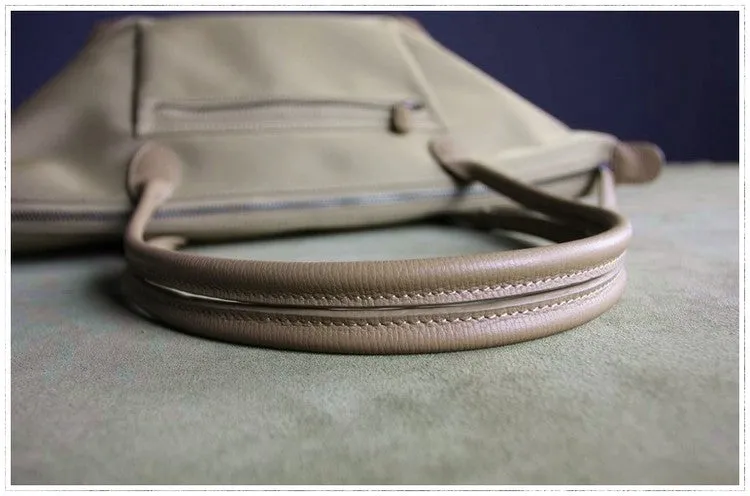 Womens Light Gray Nylon Shoulder Tote Small Light Gray Nylon Handbag Purse for Ladies